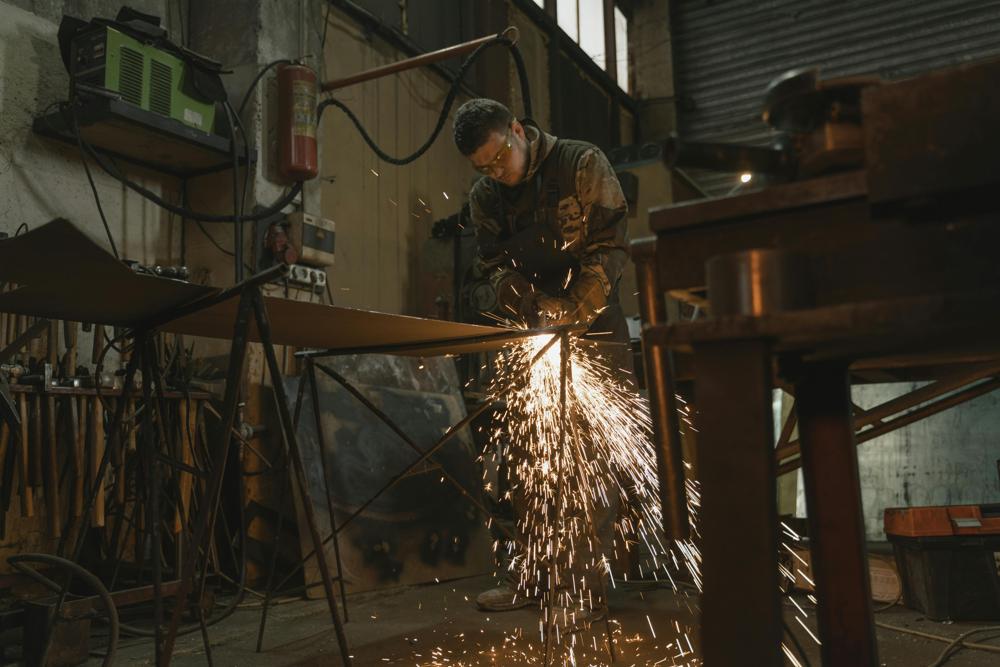 Welding sparks