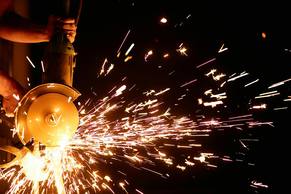 Welding sparks